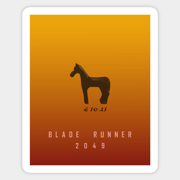 Blade Runner wooden horse Blade Runner Sticker TeePublic